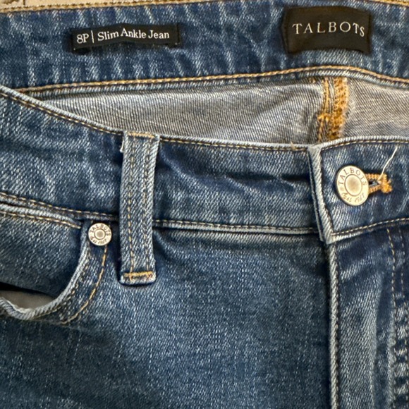 Talbots Womens 8P Slim Ankle Jeans Medium Wash Stretch Comfort Normcore - Picture 2 of 7